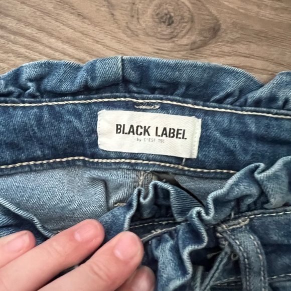 Black Label Paper Bag High Waisted Tie Skinny jeans - Picture 4 of 5